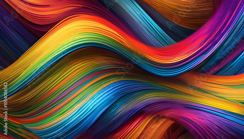 Colorful wavy lines pattern, business background for advertising and banners