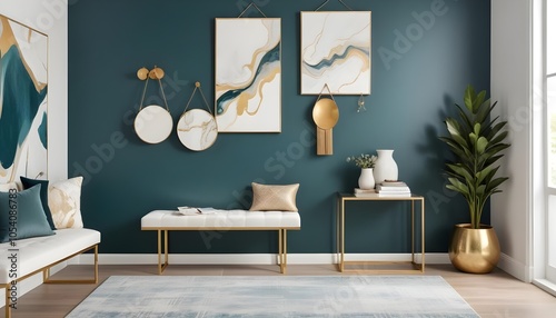 Photo interior modern design room 3d design