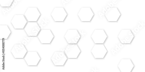 Vector geometric seamless texture symbol. Hexagon, bees hive cells pattern. Bee honey shapes. Abstract pattern with hexagonal white and gray technology line paper background.   Stylish grid texture. 