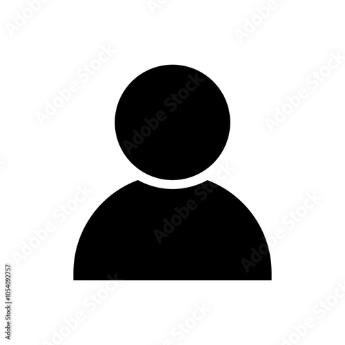 User profile vector icon, avatar. social media profile symbol flat design.
