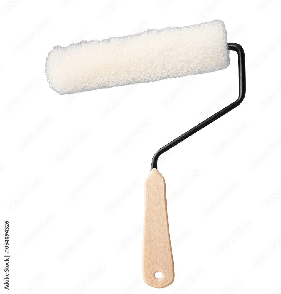 Obraz premium Painting Roller Tool Close-Up isolated on white or transparent background, png clipart, design element