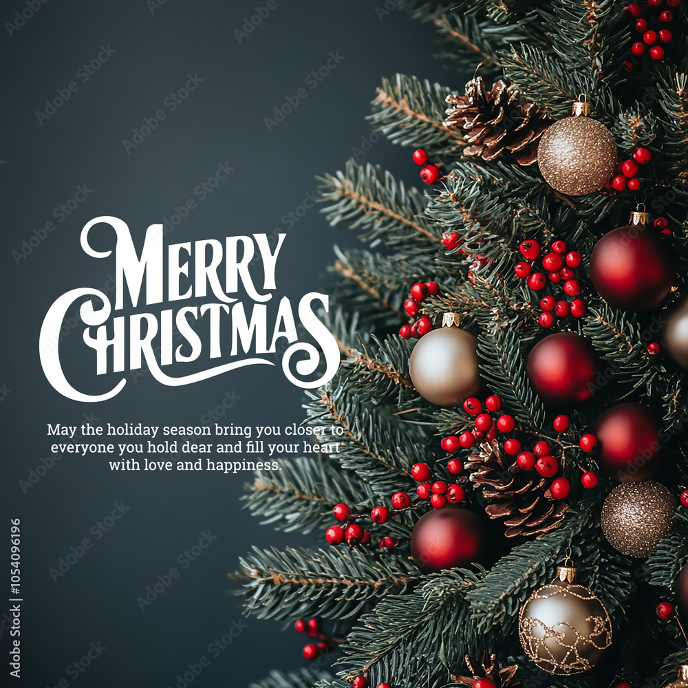 Obraz premium Christmas social media post