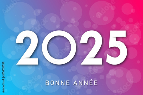 Bonne année - meilleurs vœux 2025 - vecteur pour affiche, bannière, salutation et célébration du nouvel an 2025.