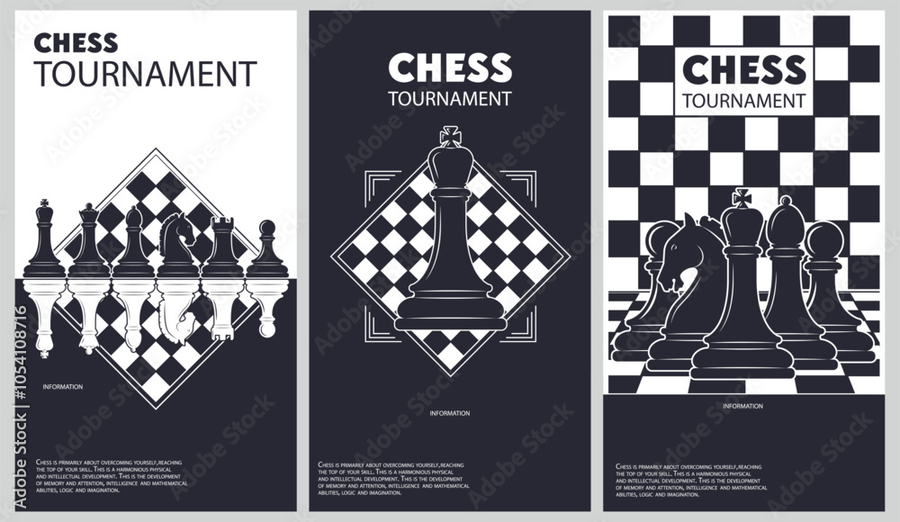 Foto Vector illustration about chess tournament