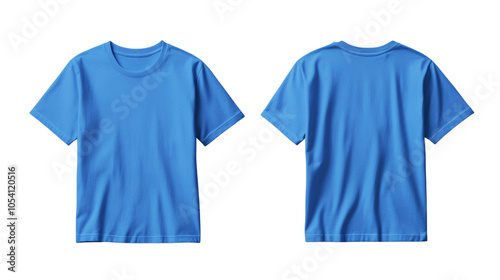 Blue Short Sleeve T-Shirt Mockup - Front & Back. png