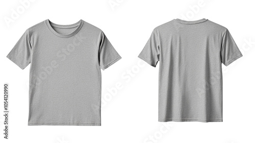 Gray Short Sleeve T-Shirt Mockup - Front & Back. png