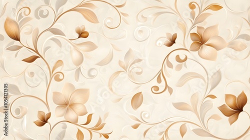 A luxurious damask pattern with intricate floral mot