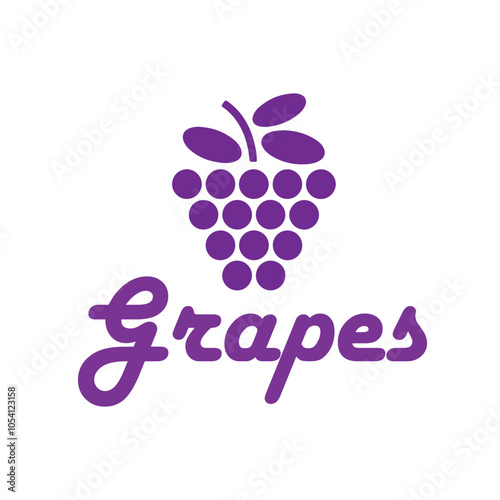Grapes Logo Vector | Fresh Fruit Symbol for Branding, Wine, and Organic-Themed Design Projects