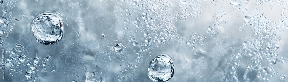 Abstract Water Droplets on a Glass Surface Abstract Water Droplets on a Glass Surface