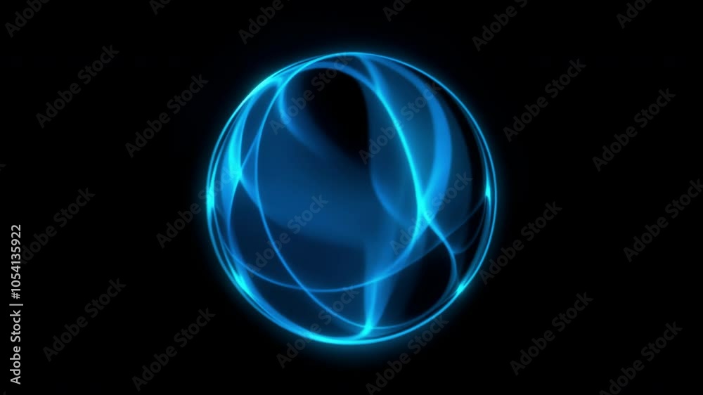 pulsating blue plasma orbs on Alpha transparent background, perfect for ...