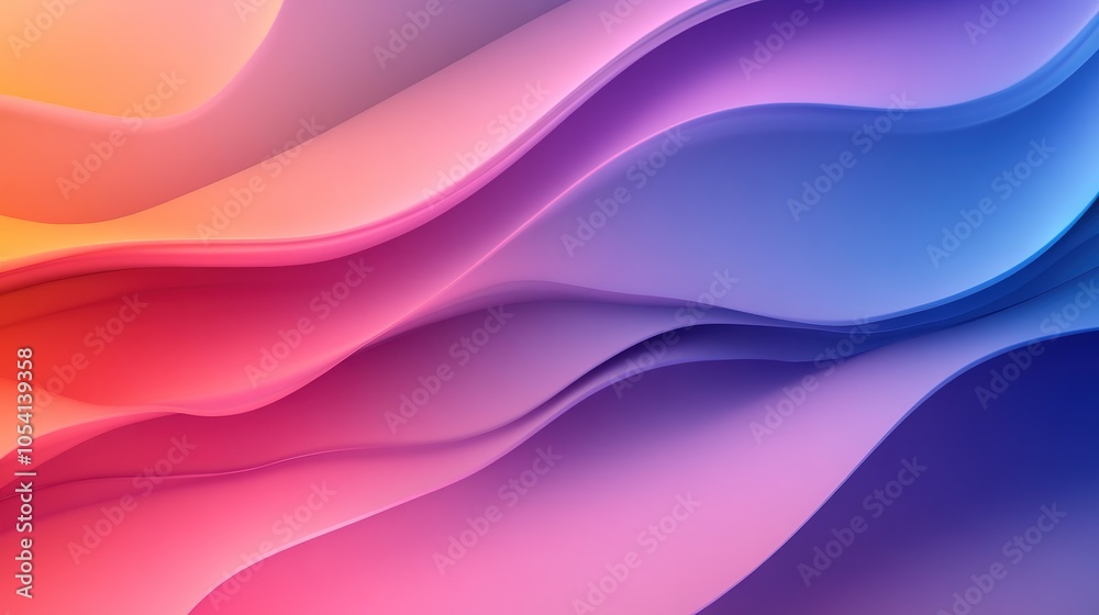 Fototapeta premium An abstract background featuring a gradient with a smooth transition between multiple hues