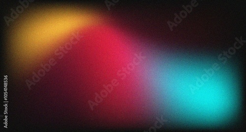 Multi color  red yellow green grainy texture background abstract with Wave designs