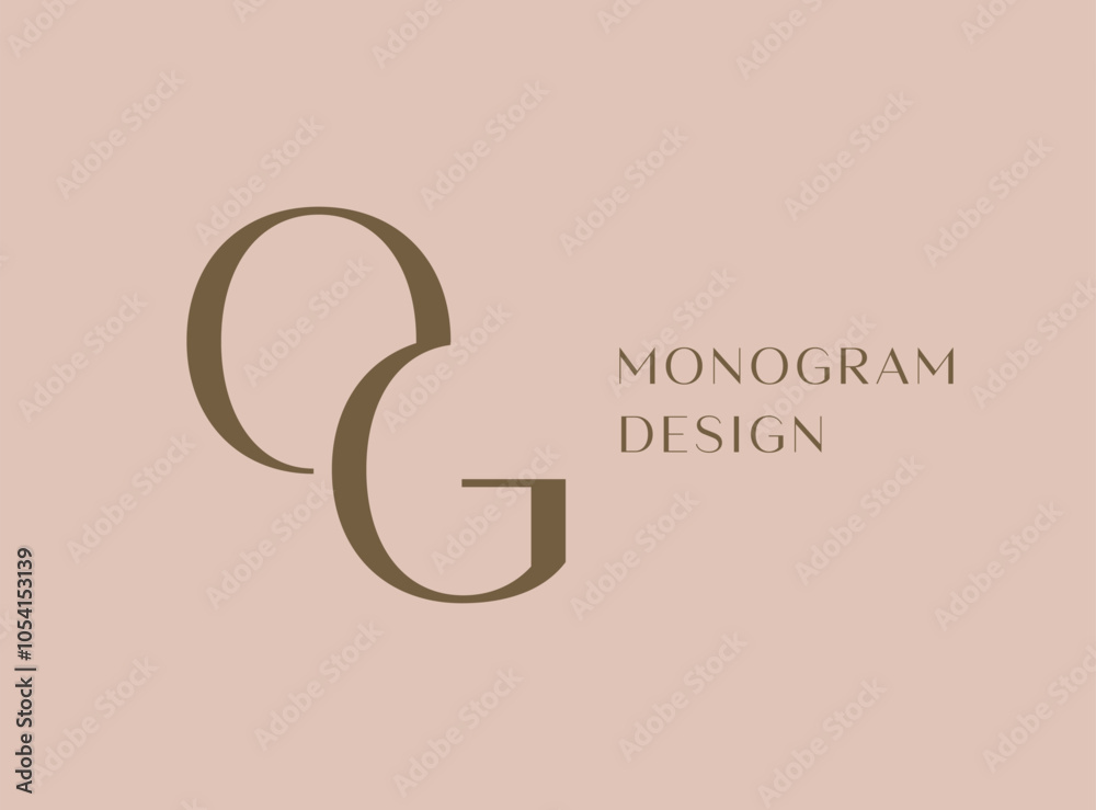 OG letter logo icon design. Classic style luxury initials monogram. OG letter logo icon design. Classic style luxury initials monogram.