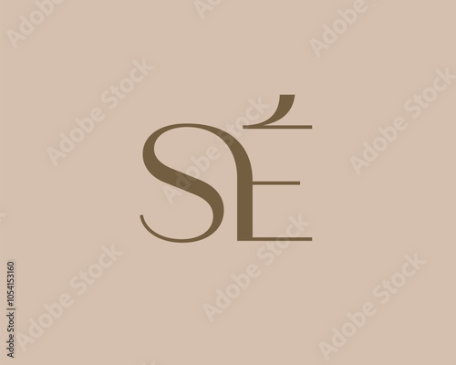 SE letter logo icon design. Classic style luxury initials monogram.