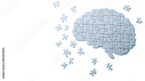 Puzzle con forma de cerebro photo
