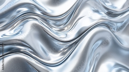 Abstract Silver Fluid Wavy Background