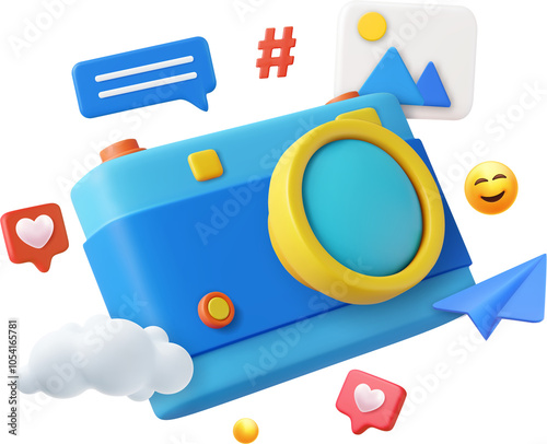 3d photo camera icon photo