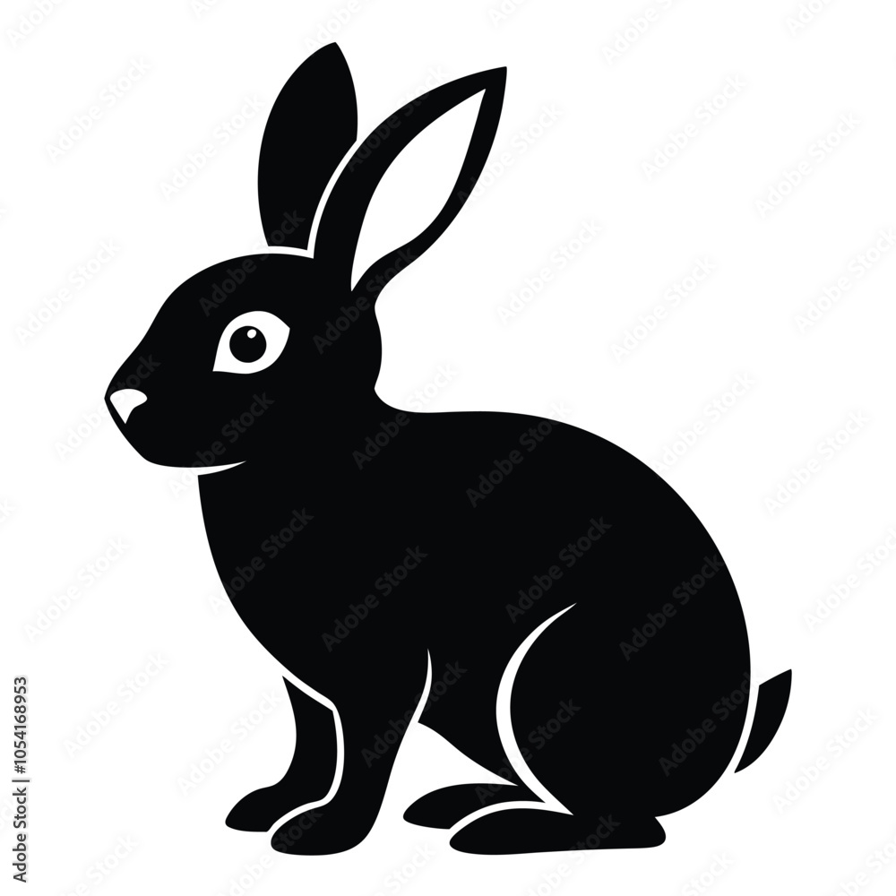 Fototapeta premium silhouette of a rabbit