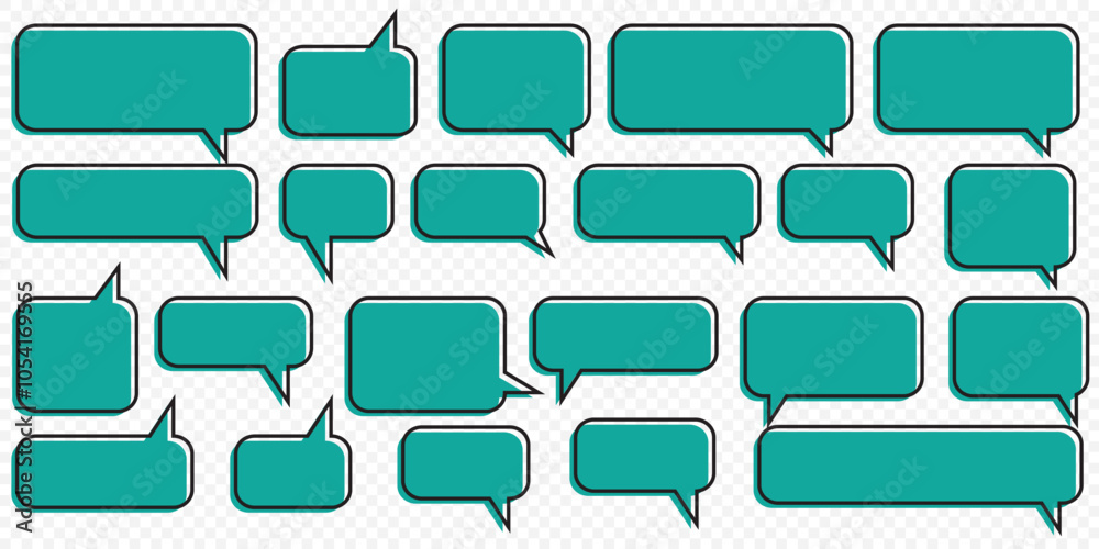 Fototapeta premium Speech bubble. Comic speech doodle. Vector call-outs set. EPS 10.