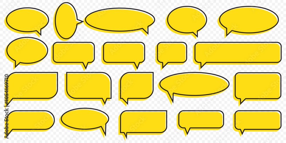 Obraz premium Speech bubble. Comic speech doodle. Vector call-outs set. EPS 10.