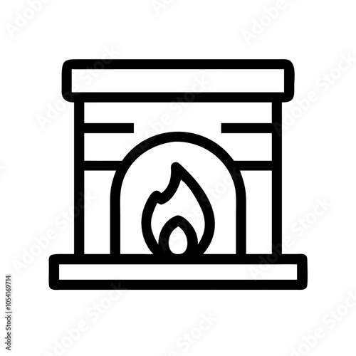 Cozy Fireplace Icon