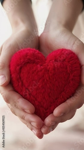 Valentine's Day special: A heartfelt moment shared with a red plush heart