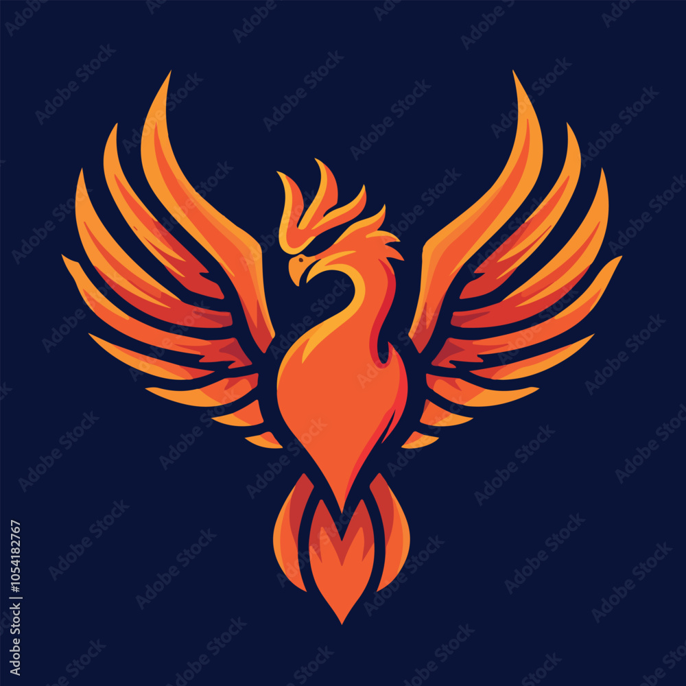 Fototapeta premium Phoenix vector logo illustration