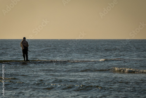 A view of the beach at low tide on the North Sea in Germany, Norderney