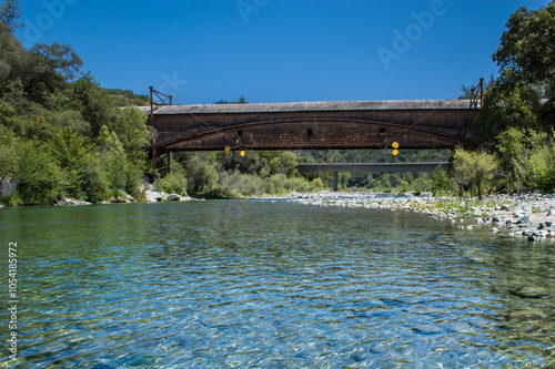 Yuba river covered bridge photo