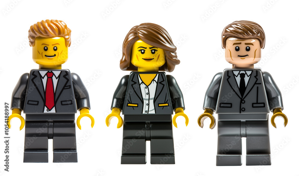 Obraz premium Set of 3 lego figures. Business people. boss.