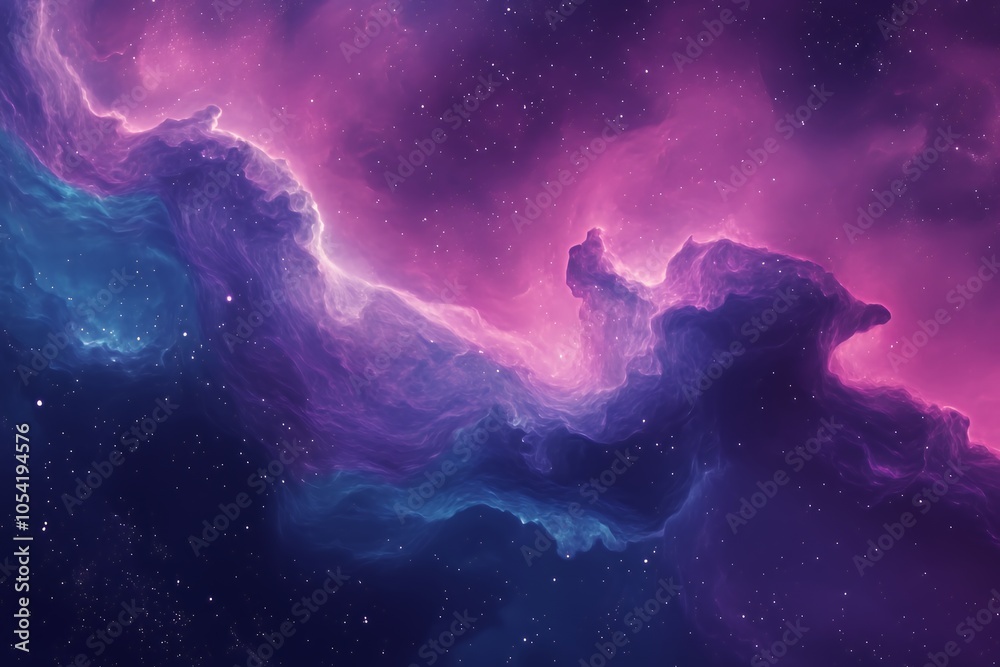 Cosmic Nebula: Swirling Colors and Stars Cosmic Nebula: Swirling Colors and Stars