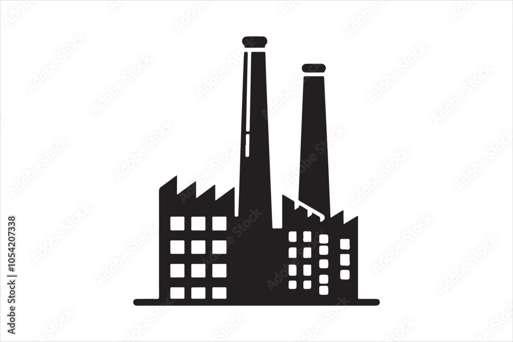 Fototapeta premium Large chemical plant icon 111.eps