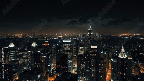 Nighttime cityscape view.1