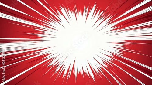Wallpaper Mural comic or manga speed lines border frame on red background Torontodigital.ca
