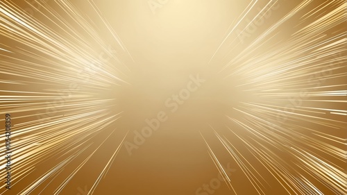 comic or manga speed lines border frame on gold background