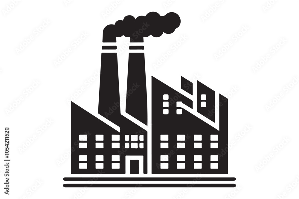 Fototapeta premium Large chemical plant icon 157.eps