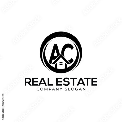 AC Real Estate Logo template