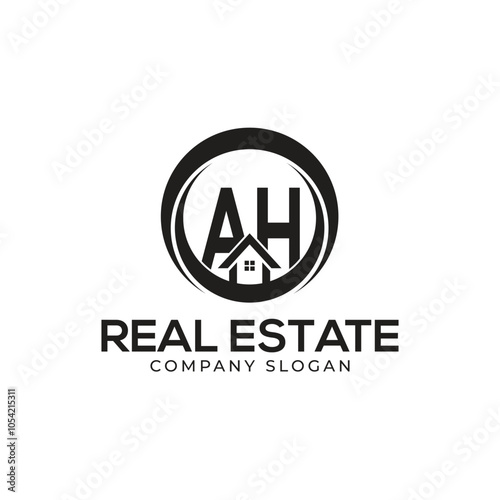 AH Real Estate Logo template