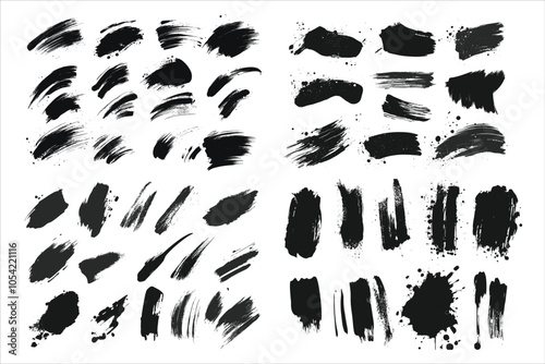 Wallpaper Mural Black Brush Stroke Vector Illustration Expressive Black Brush Stroke Vector Graphic Torontodigital.ca