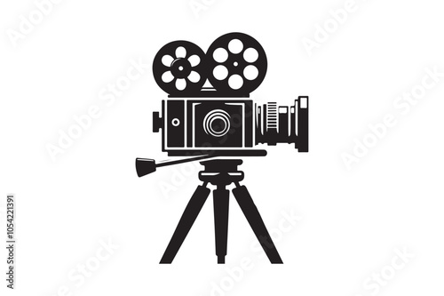 Vintage movie Film camera retro 120.eps
