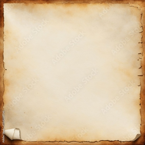 Old worn crumpled paper background. Vintage dirty sheet of parchment