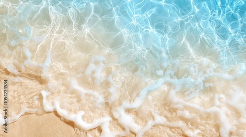 A sandy beige blending into a sky blue, reminiscent of a beach shoreline meeting the sea.