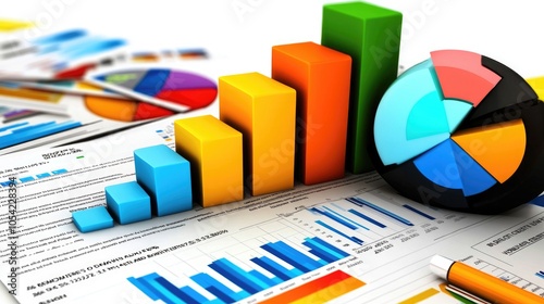 Colorful Charts and Graphs for Business Analysis