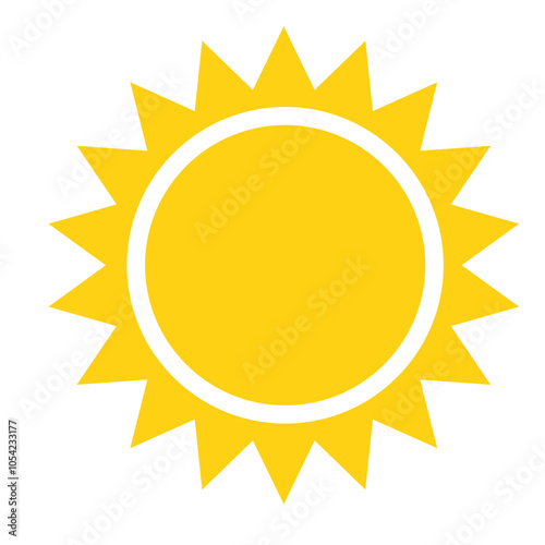 A Bright Yellow Sun Illustration vector
