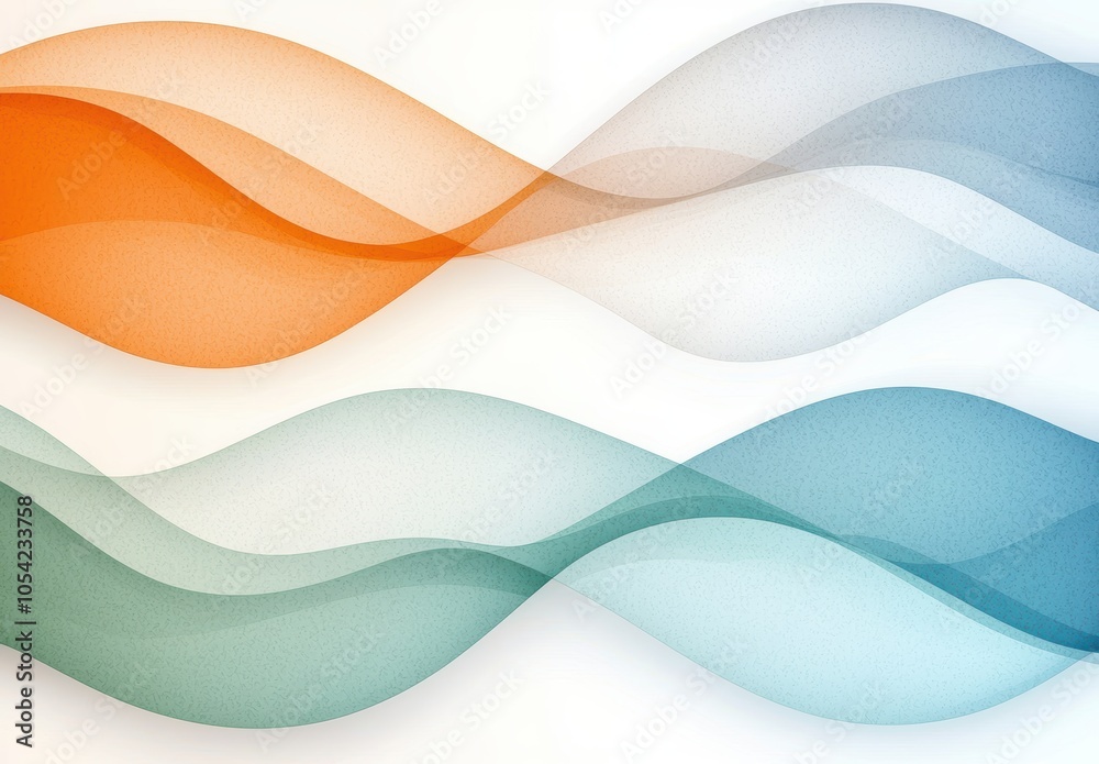 Obraz premium Serene abstract landscape with flowing waves of color