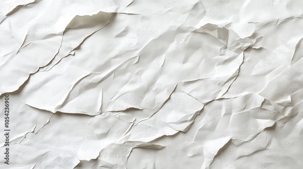 Obraz premium Shredded and torn paper strips creating a layered, distressed look