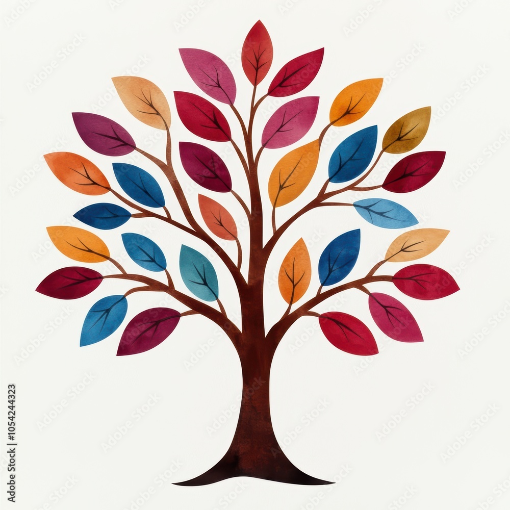 Colorful autumn tree illustration Colorful autumn tree illustration