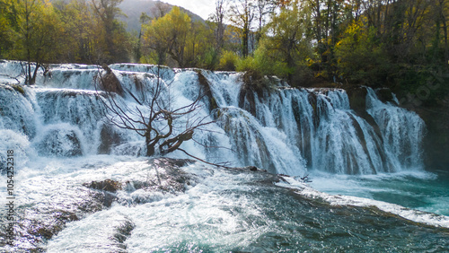 The Veliki Vodopad (Great Waterfall) at Martin Brod on the Una River is a mesmerizing natural landmark in Bosnia and Herzegovina. Known for its powerful cascades and lush surroundings, this waterfall 