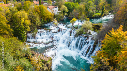 The Veliki Vodopad (Great Waterfall) at Martin Brod on the Una River is a mesmerizing natural landmark in Bosnia and Herzegovina. Known for its powerful cascades and lush surroundings, this waterfall  photo