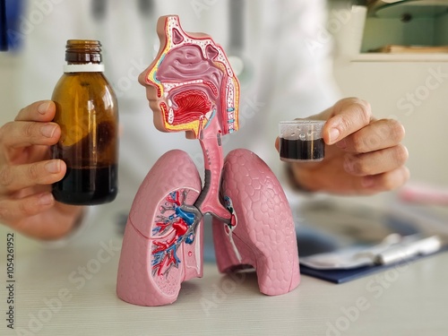 Therapist pediatrician medicines cough syrup and for the lungs. Expectorants for sputum removal